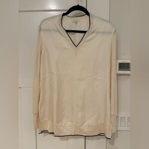 rag & bone Cream V-Neck blouse